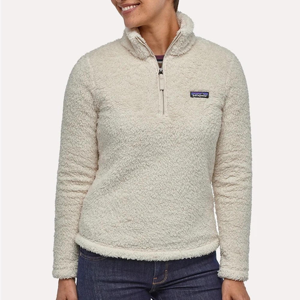 PATAGONIA cream Los Gatos quarter zip fleece pullover XS - Picture 2 of 16